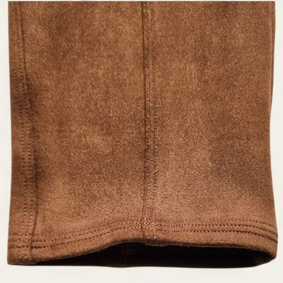 Spanx Faux Suede Leggings – Size Large | Rich Caramel Brown - Picture 3 of 9